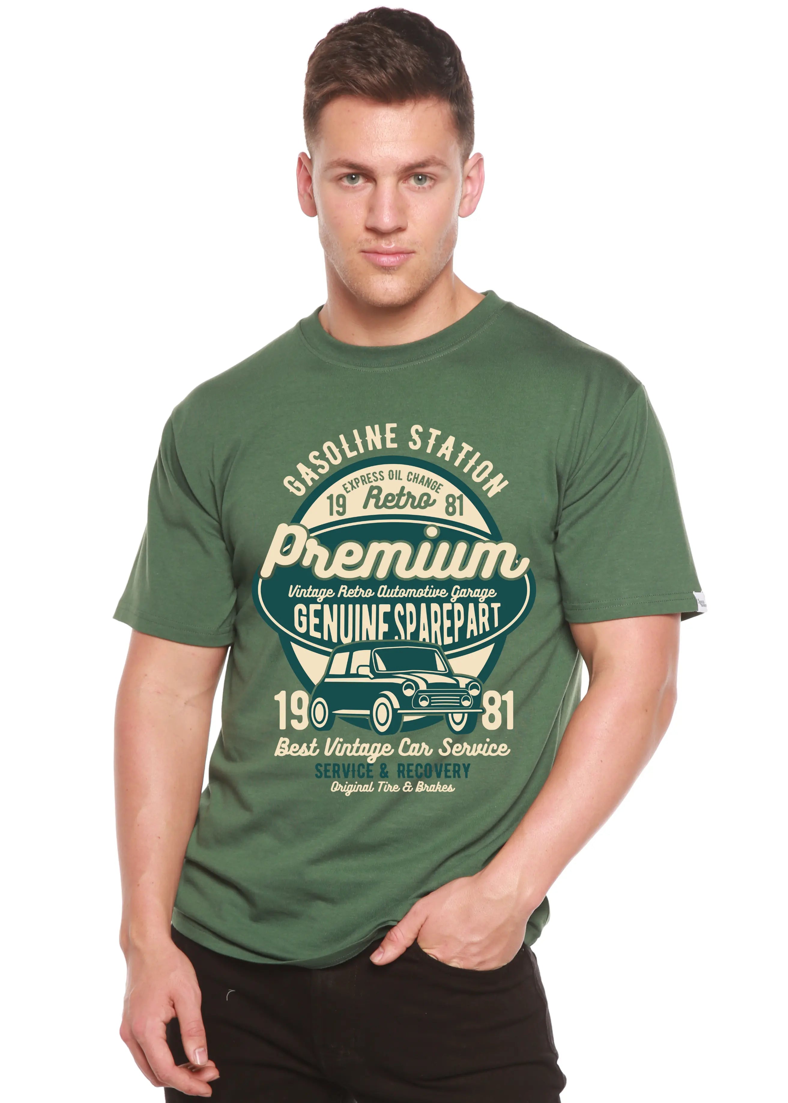 Premium Garage Spun Bamboo® Men's Bamboo Viscose/Organic Cotton Short Sleeve Graphic T-Shirt Spun Bamboo