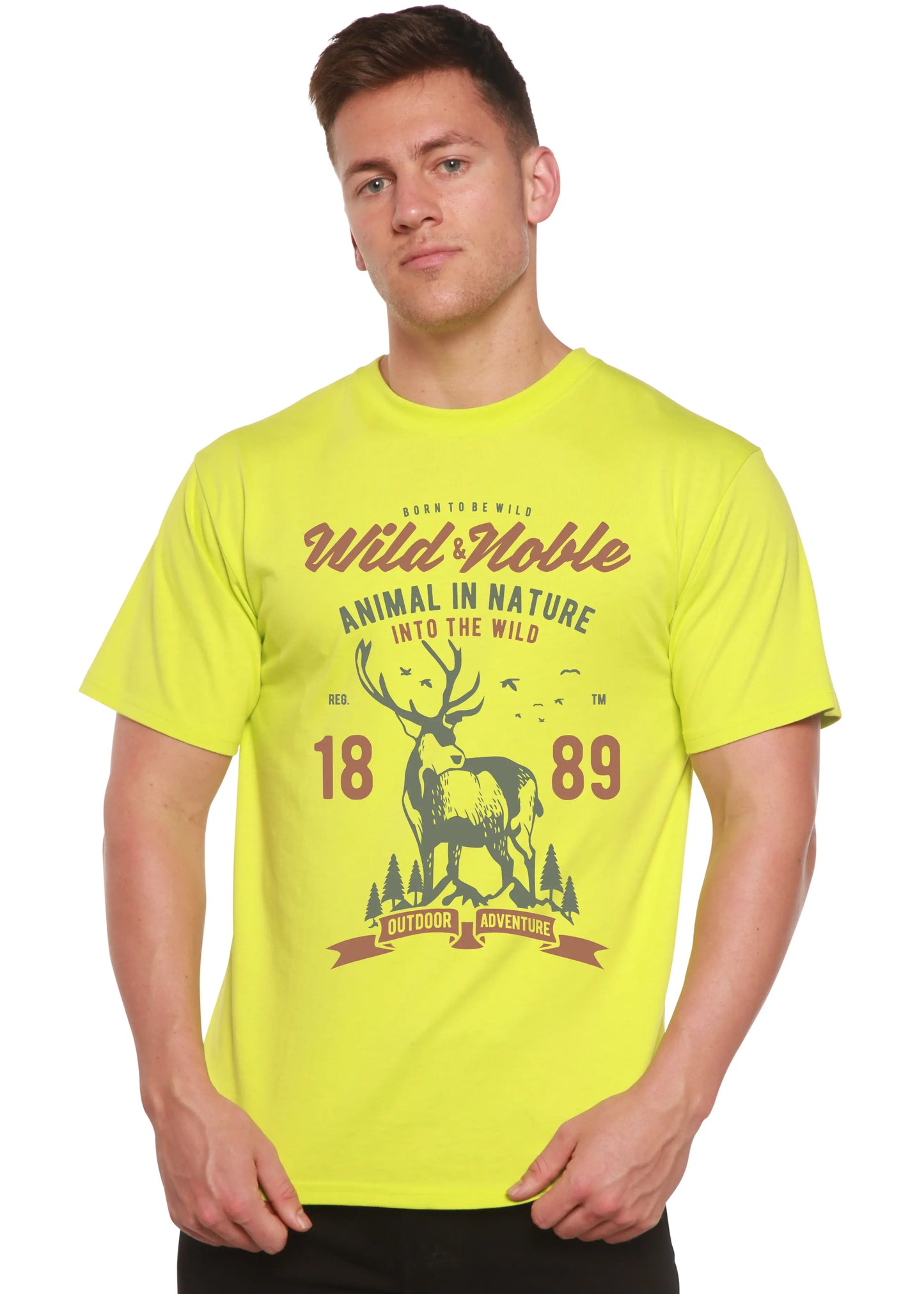Wild And Noble Spun Bamboo® Men's Bamboo Viscose/Organic Cotton Short Sleeve Graphic T-Shirt Spun Bamboo