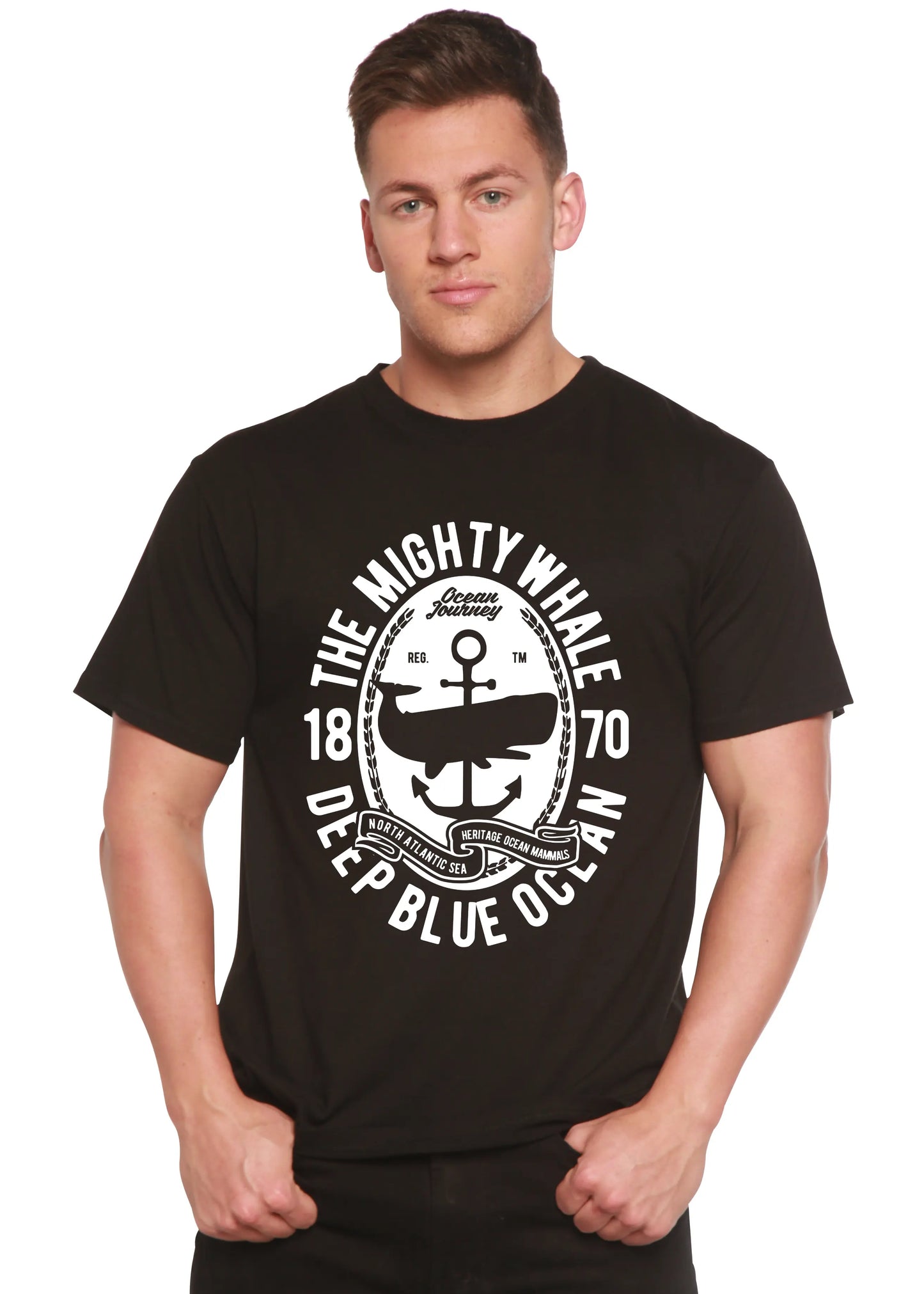 The Mighty Spun Bamboo® Men's Bamboo Viscose/Organic Cotton Short Sleeve Graphic T-Shirt Spun Bamboo