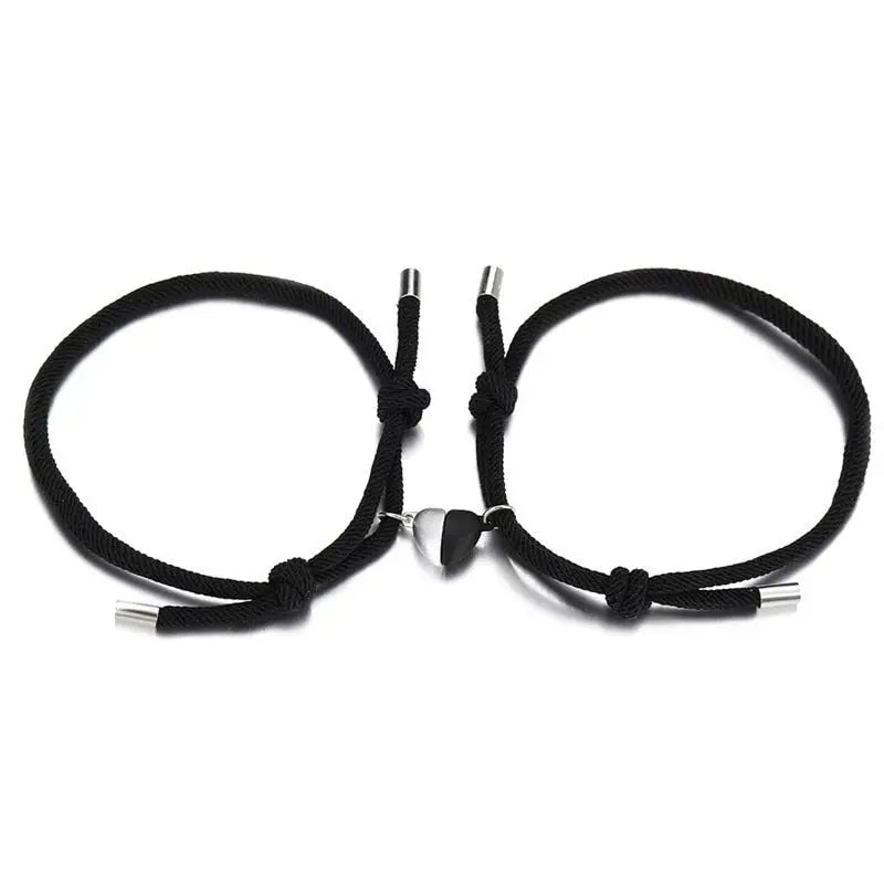 2Pcs Fashion Lovers Matching Friendship Heart Bracelet - Blade & Thread