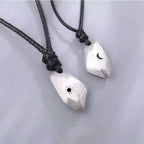 2Pcs Lovers Matching Friendship Faceted Sun Moon Pendant Couple Magnetic Necklace Jewelry nowadaysfashion