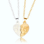 2Pcs Magnetic Heart Couple Necklace For Women Valentine's Day Chain nowadaysfashion