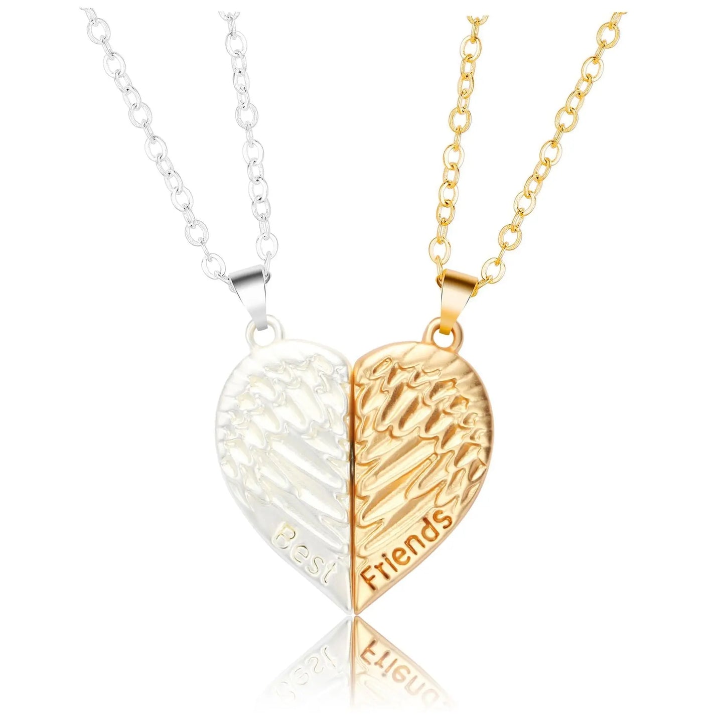 2Pcs Magnetic Heart Couple Necklace For Women Valentine's Day Chain - Blade & Thread