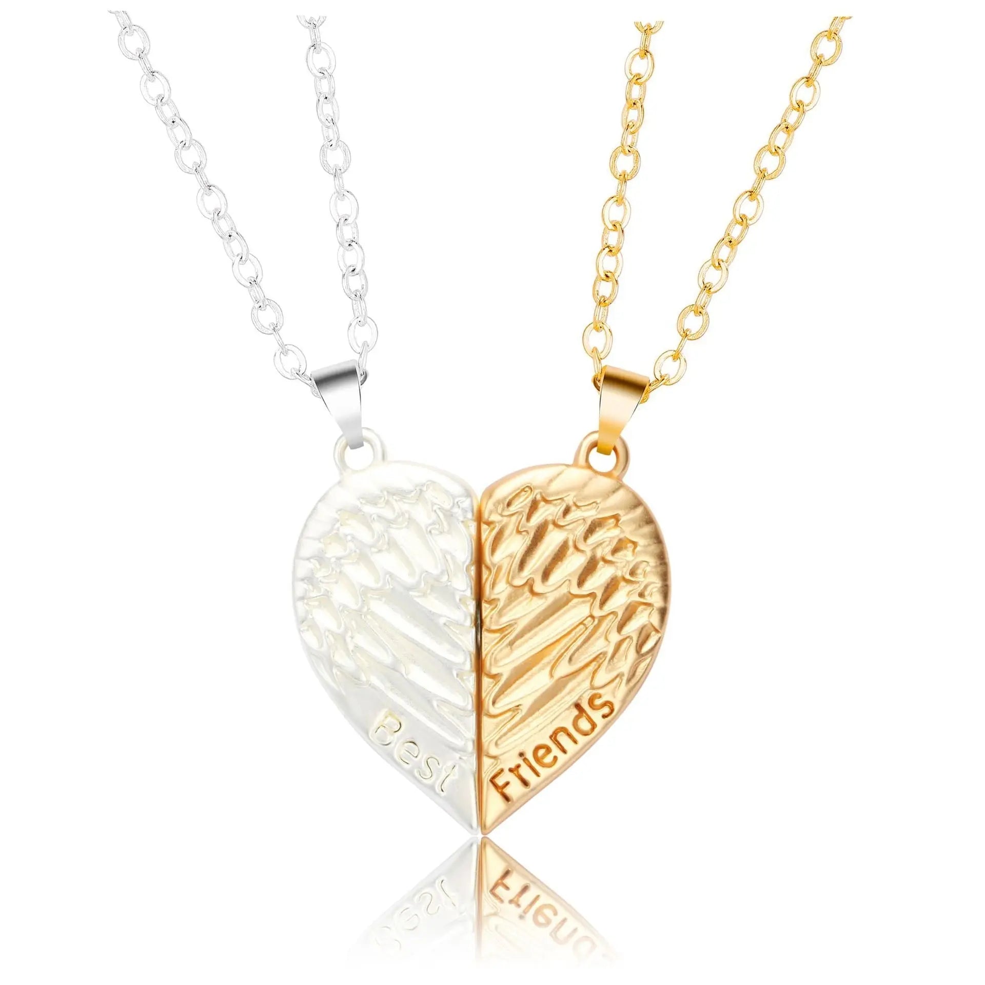 2Pcs Magnetic Heart Couple Necklace For Women Valentine's Day Chain nowadaysfashion