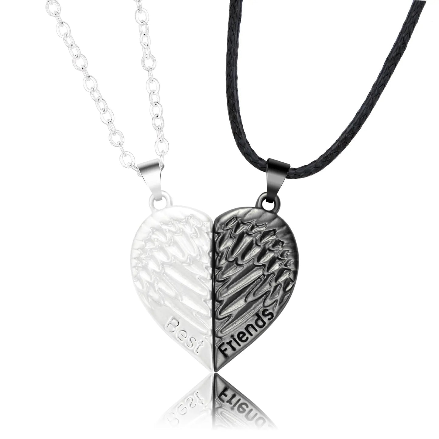 2Pcs Magnetic Heart Couple Necklace For Women Valentine's Day Chain - Blade & Thread