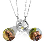 2pcs Personalized Sun Moon Couple Necklace Customized Photo Projection Pendant nowadaysfashion