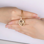 2pcs Personalized Sun Moon Couple Necklace Customized Photo Projection Pendant nowadaysfashion