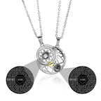 2pcs Personalized Sun Moon Couple Necklace Customized Photo Projection Pendant nowadaysfashion