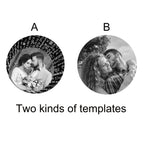 2pcs Personalized Sun Moon Couple Necklace Customized Photo Projection Pendant nowadaysfashion