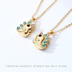 2Pcs/Set Magnetic Couple Necklace Unicorn Shaped Magnet Couple Necklace Jewelry nowadaysfashion