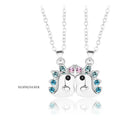 2Pcs/Set Magnetic Couple Necklace Unicorn Shaped Magnet Couple Necklace Jewelry nowadaysfashion