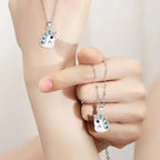 2Pcs/Set Magnetic Couple Necklace Unicorn Shaped Magnet Couple Necklace Jewelry nowadaysfashion