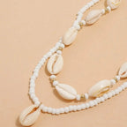 2pcs/set Summer Natural Sea Shell Choker Necklace Beads Chain for Woman nowadaysfashion