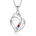 3 Birthstones Engravable Jewelry Customized Name Necklaces Pendant nowadaysfashion