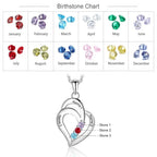 3 Birthstones Engravable Jewelry Customized Name Necklaces Pendant nowadaysfashion
