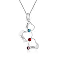 3 Heart Hollow Design Personalized Engrave Name Necklace Birthstone Pendants nowadaysfashion