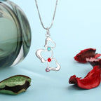 3 Heart Hollow Design Personalized Engrave Name Necklace Birthstone Pendants nowadaysfashion