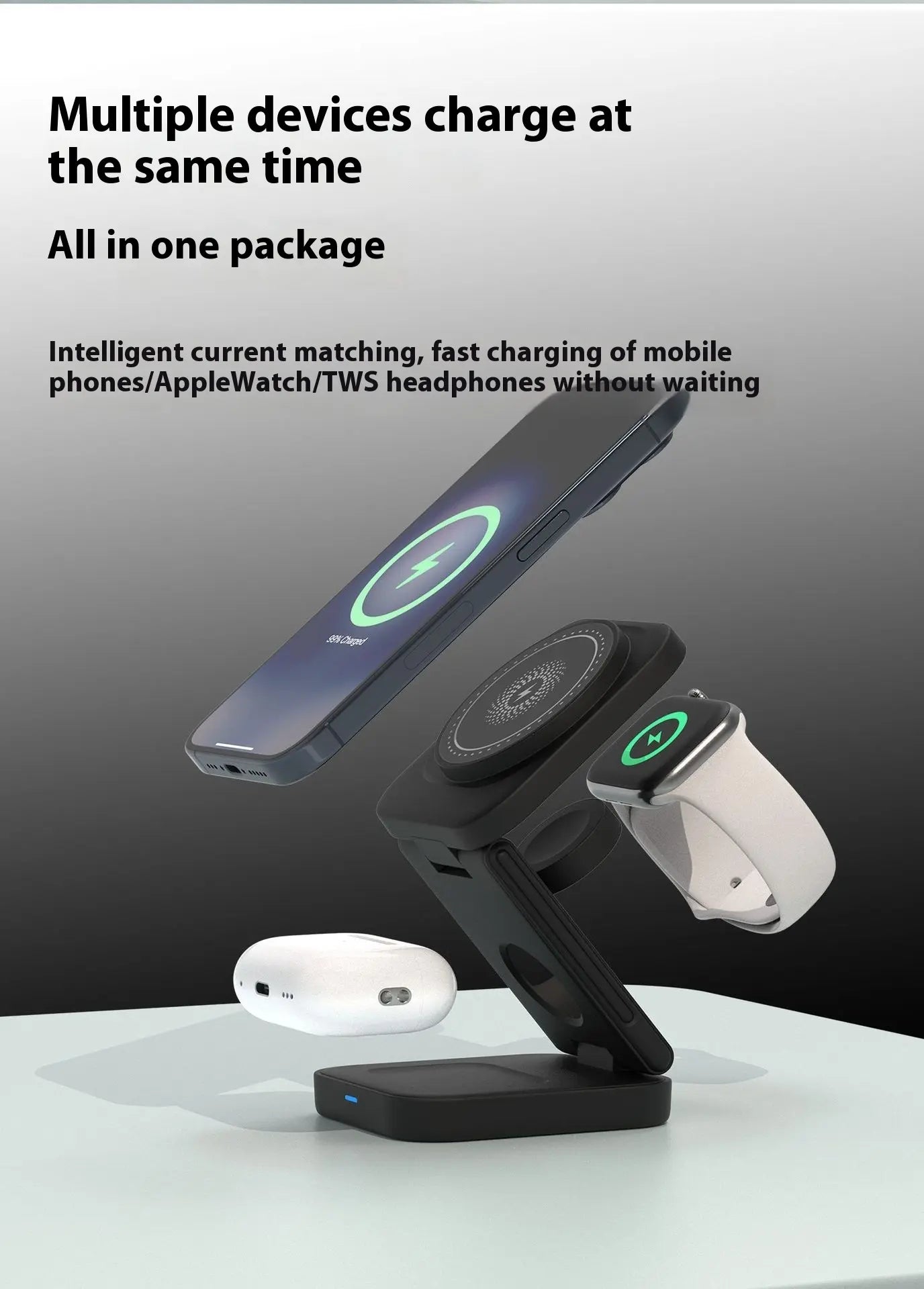 3 IN 1 FOLDABLE WIRELESS CHARGER - Blade & Thread