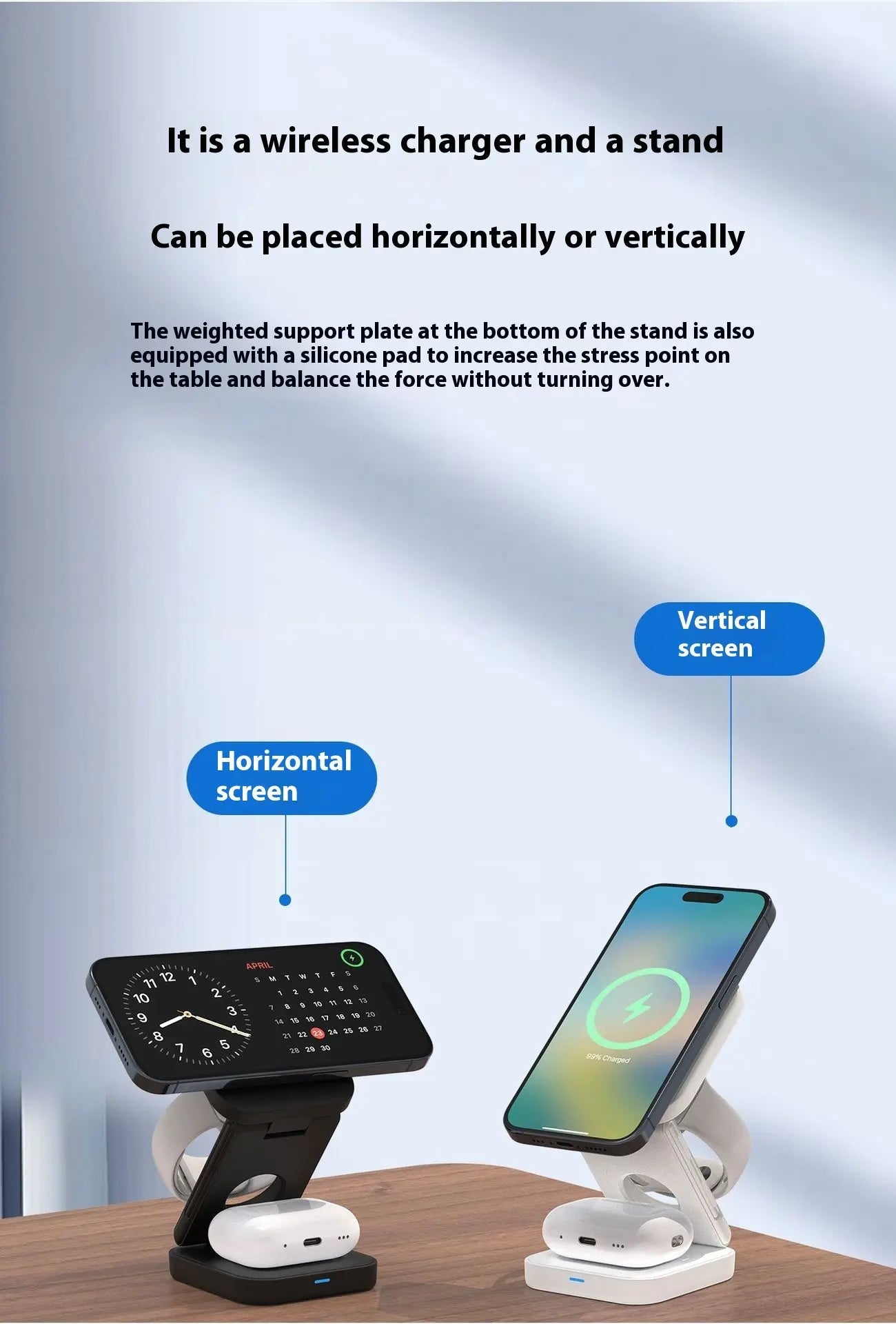 3 IN 1 FOLDABLE WIRELESS CHARGER - Blade & Thread