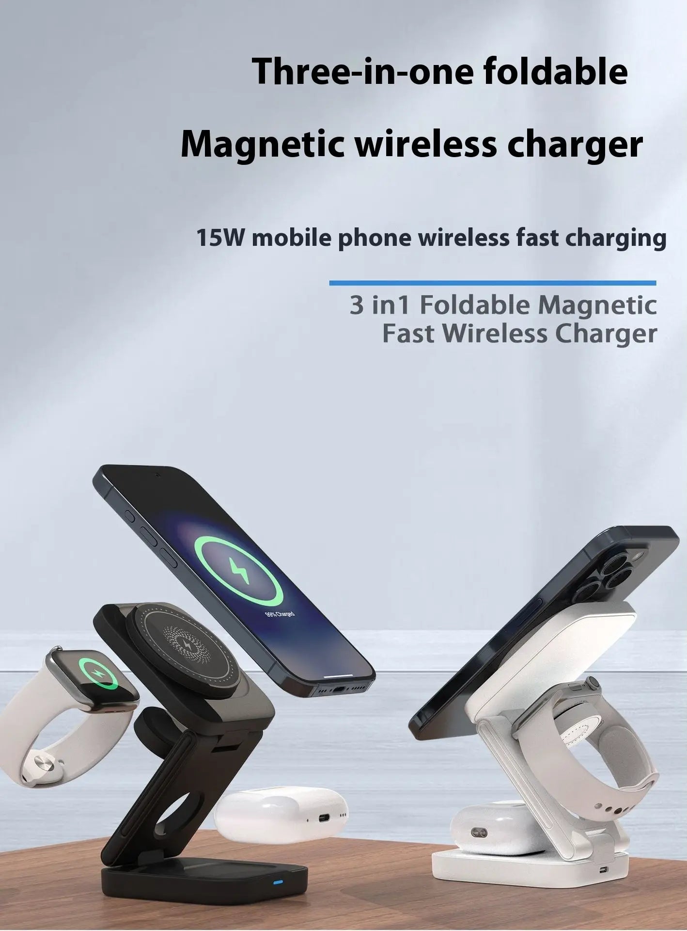 3 IN 1 FOLDABLE WIRELESS CHARGER - Blade & Thread