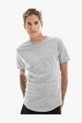 Men's long-line curved hem shirt by SpectraUSA, featuring a stylish design with a relaxed fit and curved hem detail.