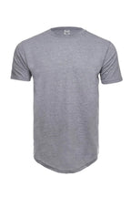 Men's long-line curved hem 3030 by SpectraUSA in Heather Grey, front view showing stylish, casual fit and detailed design.