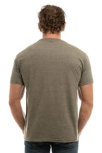 Men's Bi-Blend Crew 3050 by SpectraUSA in dark colors, featuring a comfortable fit and stylish design, shown from the back.