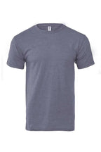 Men's Bi-Blend Crew 3050 in dark graphite heather, made by SpectraUSA, front view showing soft, textured fabric.