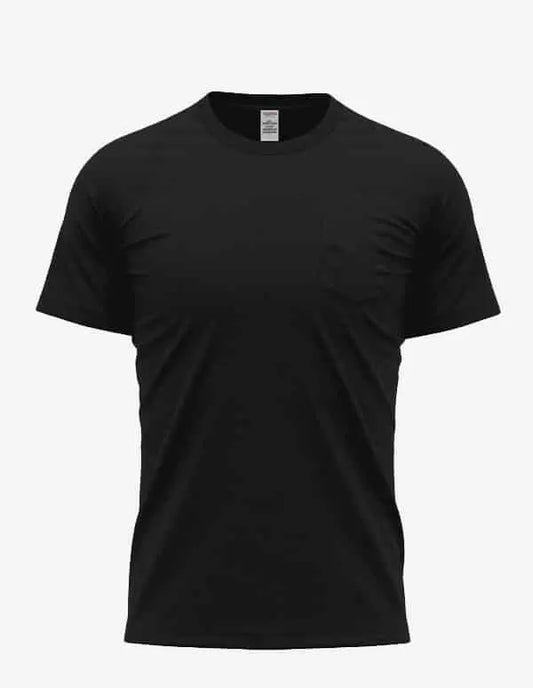Men's Pocket Bi-Blend 30SPKT by SpectraUSA in black, featuring a comfortable front view of the men's pocket bi-blend shirt.