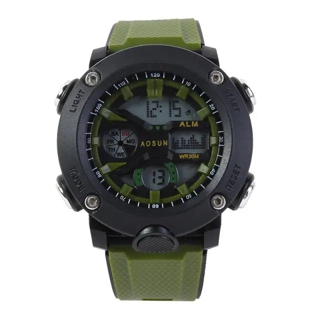 30M Waterproof Sports Men Watch Couple Fashion Popular Men's Multi-Functional LED Electronic Watchs - Blade & Thread