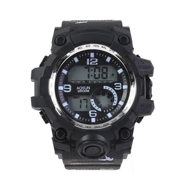 30M Waterproof Sports Men Watch Couple Fashion Popular Men's Multi-Functional LED Electronic Watchs nowadaysfashion