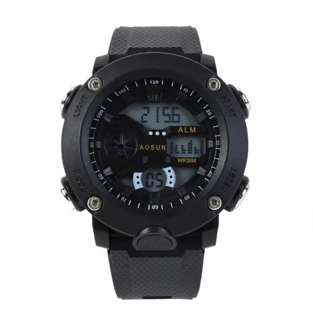 30M Waterproof Sports Men Watch Couple Fashion Popular Men's Multi-Functional LED Electronic Watchs - Blade & Thread