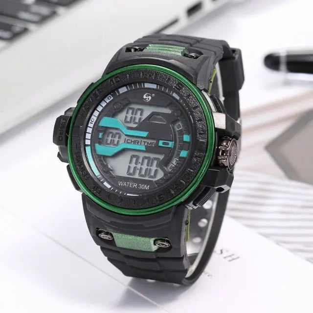 30M Waterproof Sports Men Watch Couple Fashion Popular Men's Multi-Functional LED Electronic Watchs - Blade & Thread