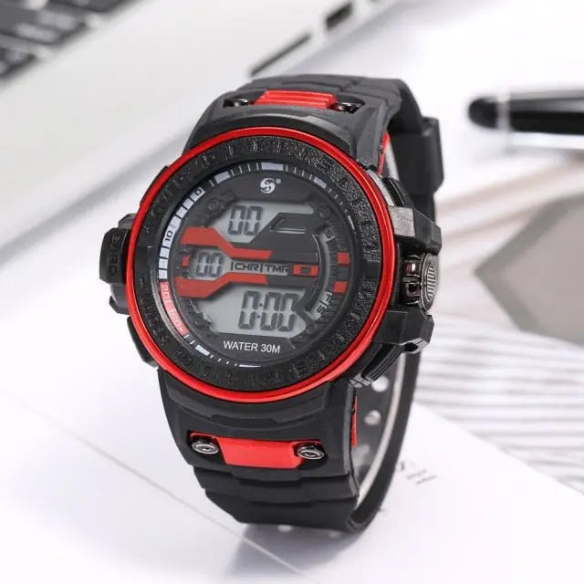30M Waterproof Sports Men Watch Couple Fashion Popular Men's Multi-Functional LED Electronic Watchs - Blade & Thread