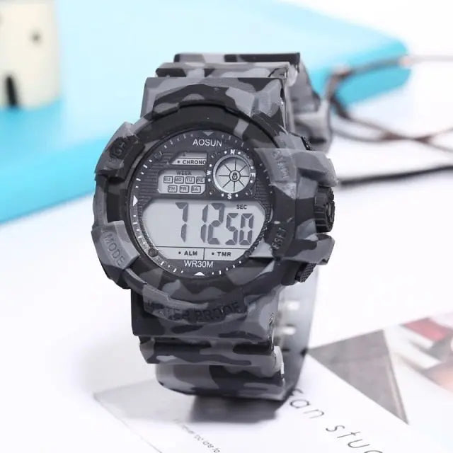 30M Waterproof Sports Men Watch Couple Fashion Popular Men's Multi-Functional LED Electronic Watchs nowadaysfashion