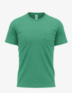 Men's Pocket Bi-Blend 30SPKT by SpectraUSA in Kelly Heather, front view highlighting the stylish pocket design and Fabric texture.