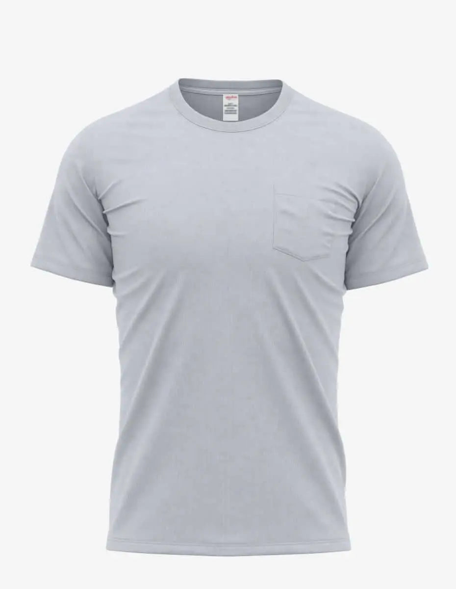 Men's Pocket Bi-Blend 30SPKT by SpectraUSA featuring a white front view of the compact, versatile bi-blend pocket garment.
