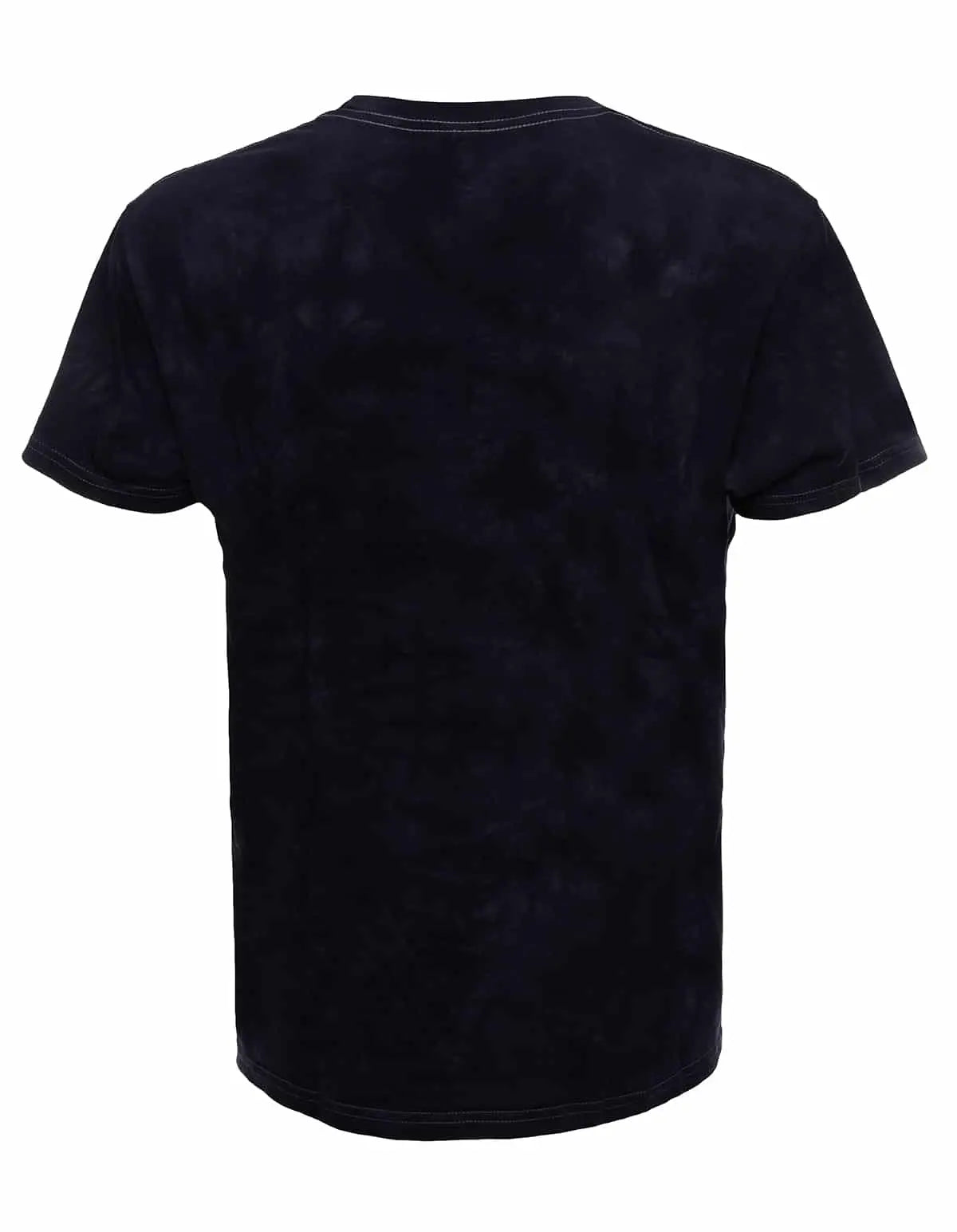 SpectraUSA Cloud Wash Ocean tie-dye T-shirt shown from the back with vibrant blue and white cloud pattern.
