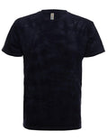 SpectraUSA Cloud Wash Ocean tie-dye T-shirt with front view showcasing vibrant blue and white cloud pattern.