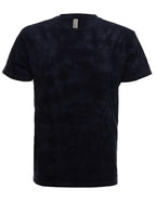 SpectraUSA Cloud Wash Ocean tie-dye T-shirt with front view showcasing vibrant blue and white cloud pattern.