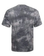 SpectraUSA Cloud Wash Steel tie-dye tee shirt with a soft, cloud-inspired pattern, shown from the back.
