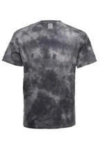 SpectraUSA Cloud Wash Steel Tie Dye T-shirt featuring a front view with cloud-inspired blue and gray tie dye pattern.