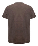 SpectraUSA Oil Wash Russet T-shirt shown from the back, featuring a casual fit with a soft, textured oil wash finish.