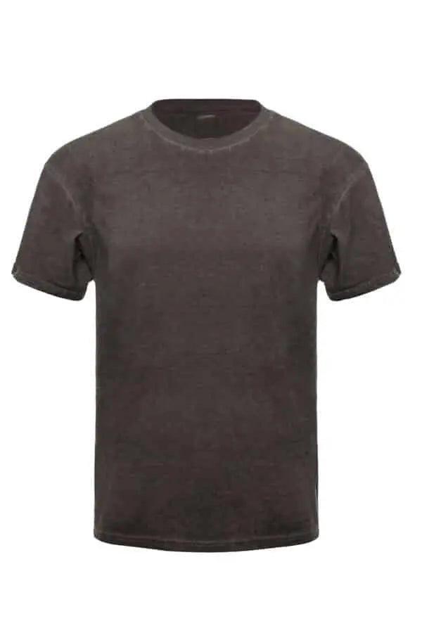 SpectraUSA Oil Wash Russet T-shirt in front view, showcasing a soft, textured fabric with a relaxed fit and natural color.