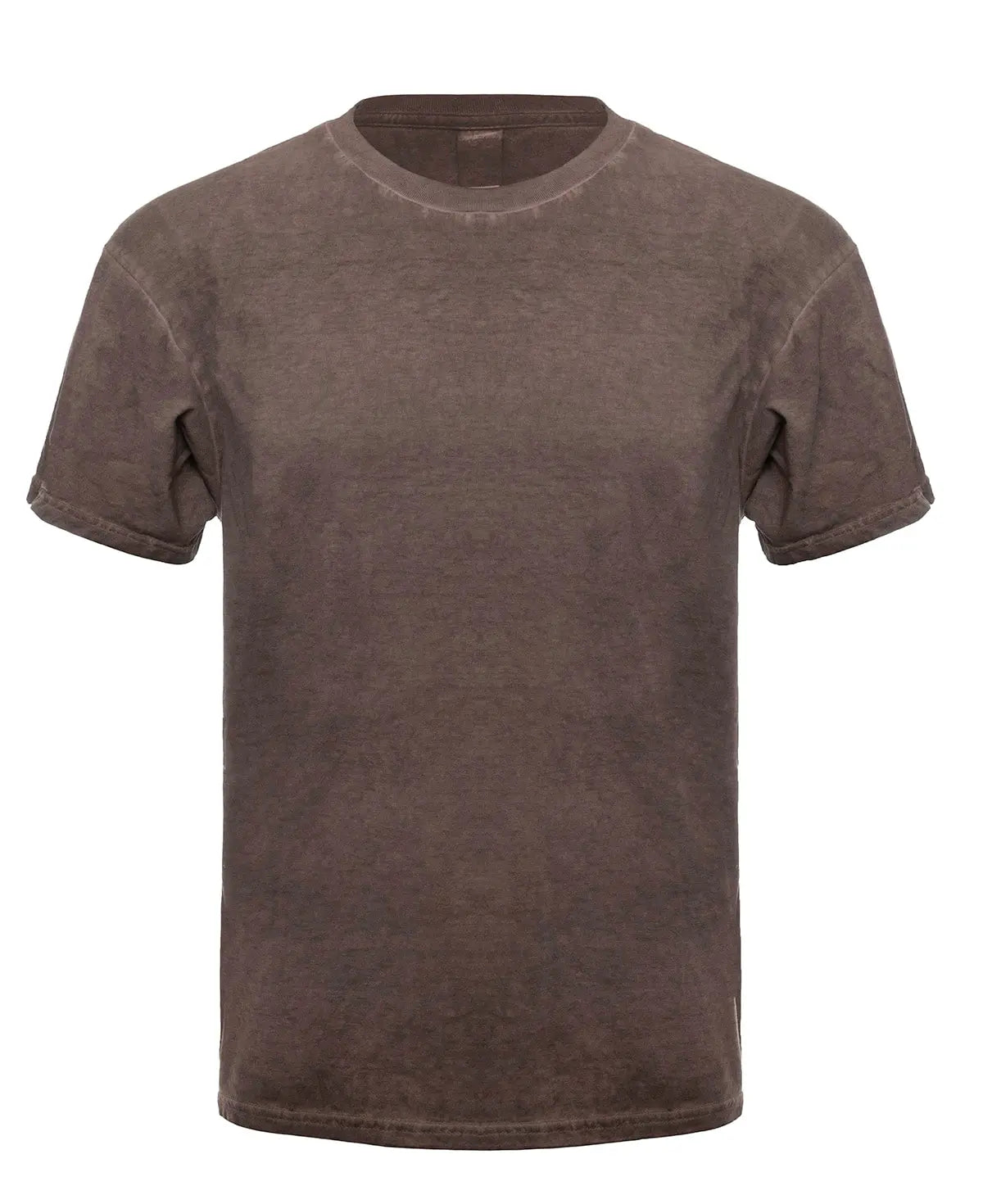 SpectraUSA Oil Wash Russet T-shirt in a front view, featuring a casual fit and natural oil-washed finish on soft cotton fabric.