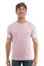 Men's dark-colored Cotton Perfection Crew by SpectraUSA, front view showcasing soft cotton fabric and classic crew neckline.
