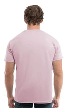 Men's dark-colored Cotton Perfection Crew by SpectraUSA, back view showing soft cotton fabric and comfortable fit.