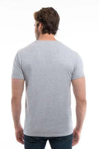 Men's Cotton Perfection Crew from SpectraUSA in Heather Grey, dark color, front view showcasing soft cotton fabric and crew neckline.