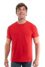 Men's Cotton Perfection Crew by SpectraUSA in dark colors, front view showing soft cotton fabric and classic crew neckline.