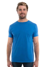 Men's Cotton Perfection Crew by SpectraUSA in dark colors, showing the front view of the comfortable, fitted cotton crewneck shirt.
